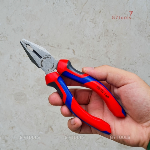 Kìm Đa Năng Knipex 03 02 160 Lưỡi Cắt Tôi 60 HRC Chiều Dài 160mm