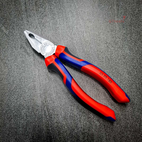 Kìm Đa Năng Knipex 03 05 180 mạ Chrome Lưỡi Cắt Tôi 60 HRC Chiều Dài 180mm