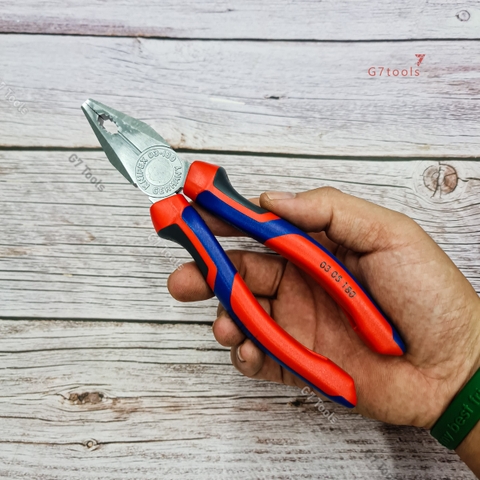 Kìm Đa Năng Knipex 03 05 180 mạ Chrome Lưỡi Cắt Tôi 60 HRC Chiều Dài 180mm