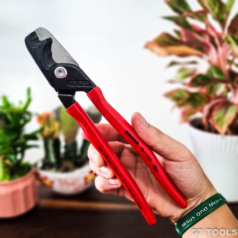 KNIPEX StepCut XL 95 11 225 - Kìm Cắt Cáp Điện Đồng & Nhôm Lực Cao