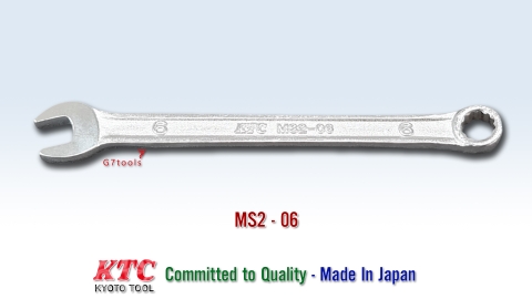 Cờ Lê Đầu Tròng KTC MS2-06 Size 6mm_Tròng Nghiêng Góc 15° - Sản Xuất Tại Nhật Bản