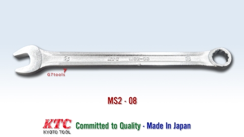 Cờ Lê Đầu Tròng KTC MS2-08 Size 8mm_Tròng Nghiêng Góc 15° - Sản Xuất Tại Nhật Bản