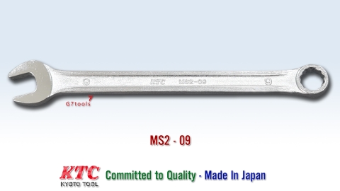 Cờ Lê Đầu Tròng KTC MS2-09 Size 9mm_Tròng Nghiêng Góc 15° - Sản Xuất Tại Nhật Bản