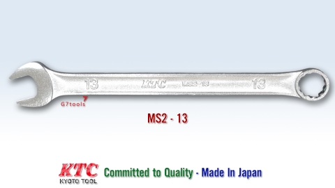 Cờ Lê Đầu Tròng KTC MS2-13 Size 13mm_Tròng Nghiêng Góc 15° - Sản Xuất Tại Nhật Bản