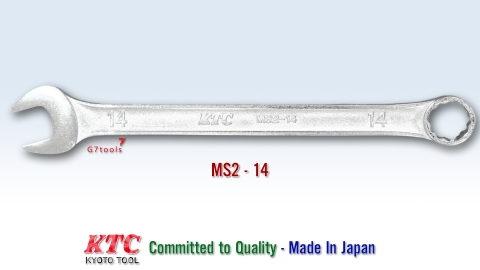 Cờ Lê Đầu Tròng KTC MS2-14 Size 14mm_Tròng Nghiêng Góc 15° - Sản Xuất Tại Nhật Bản