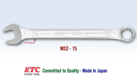 Cờ Lê Đầu Tròng KTC MS2-15 Size 15mm_Tròng Nghiêng Góc 15° - Sản Xuất Tại Nhật Bản