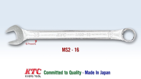 Cờ Lê Đầu Tròng KTC MS2-16 Size 16mm_Tròng Nghiêng Góc 15° - Sản Xuất Tại Nhật Bản