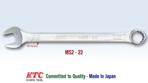 Cờ Lê Đầu Tròng KTC MS2-22 Size 22mm_Tròng Nghiêng Góc 15° - Sản Xuất Tại Nhật Bản