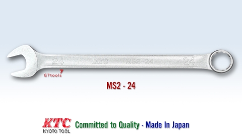 Cờ Lê Đầu Tròng KTC MS2-24 Size 24mm_Tròng Nghiêng Góc 15° - Sản Xuất Tại Nhật Bản