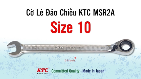 Cờ Lê Tròng Miệng Tự Động KTC MSR2A-10 Size 10mm - Đầu Cong 13°