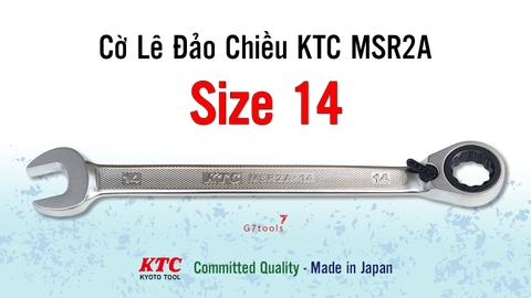 Cờ Lê Tròng Miệng Tự Động KTC MSR2A-14 Size 14mm - Đầu Nghiêng 13°