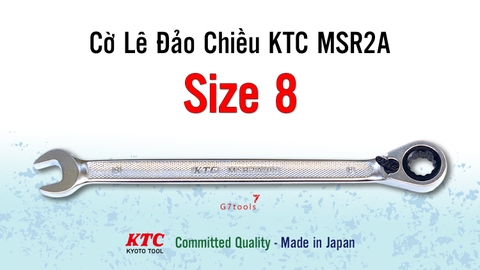 Cờ Lê Tròng Miệng Tự Động KTC MSR2A-08 Size 8mm - Đầu Cong 13°