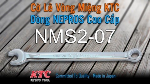 Cờ Lê Tròng Miệng KTC Nepros NMS2-07 Size 7mm – Tráng Gương Dòng Cao Cấp, Chống Trượt Nhật Bản