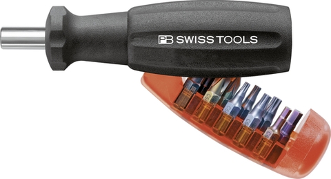 PB Swiss Tools 6510.20 Tay Cầm Gắn Mũi Bit Gồm 10 Mũi Bits