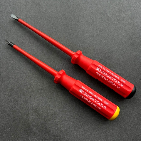 Cặp Tua Vít Cách Điện PB Swiss Tools Mũi Slim PH 2 & Mũi Hai Cạnh 5.5mm