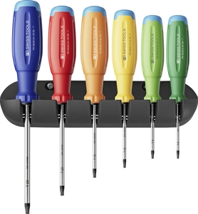 Bộ 6 Tua Vít PB Swiss Tools Rainbow Evo 38440 Mũi Hoa Thị Torx