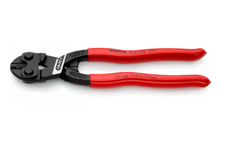 Kìm Cắt KNIPEX CoBolt 71 01 200 Lưỡi Tôi 64HRC, Cắt Thép Lò Xo Ø3.6mm