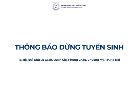 THÔNG BÁO VỀ VIỆC DỪNG TUYỂN SINH 03 MÃ NGÀNH
