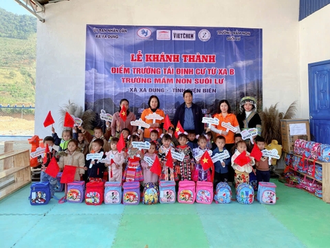 LỄ KHÁNH THÀNH ĐIỂM TRƯỜNG TÁI ĐỊNH CƯ TỪ XA B VÀ TRƯỜNG MẦM NON SUỐI LƯ TẠI XÃ XA DUNG, TỈNH ĐIỆN BIÊN