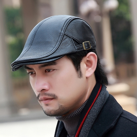 Mũ beret nam da cừu phong cách trẻ trung WP2839