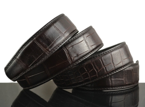 Dây thắt lưng không mặt dập vân cá sấu KG3502