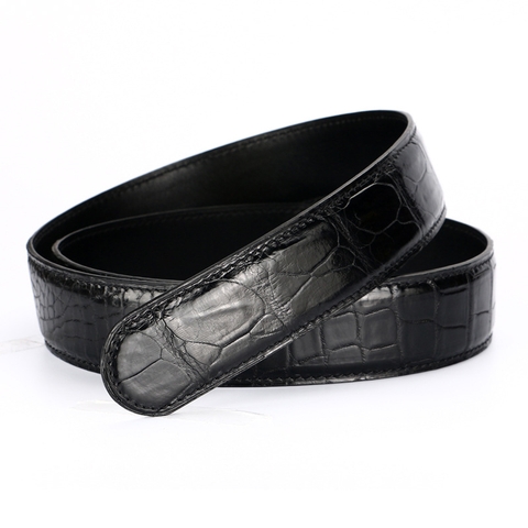 Dây thắt lưng khóa lỗ không mặt da cá sấu KS3800