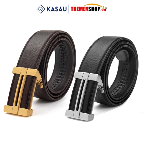 Dây thắt lưng nam khóa tự động hiệu KASAU bản 3.5cm KS02TD35