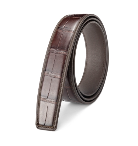 Dây thắt lưng nam da bò dập vân cá sấu KG3501