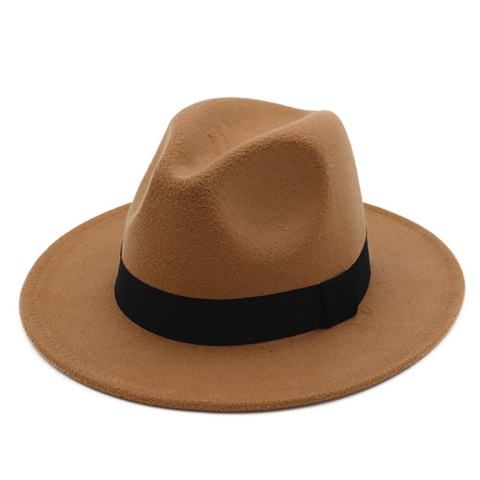 Mũ phớt nam giá rẻ vành rộng 7cm MP012