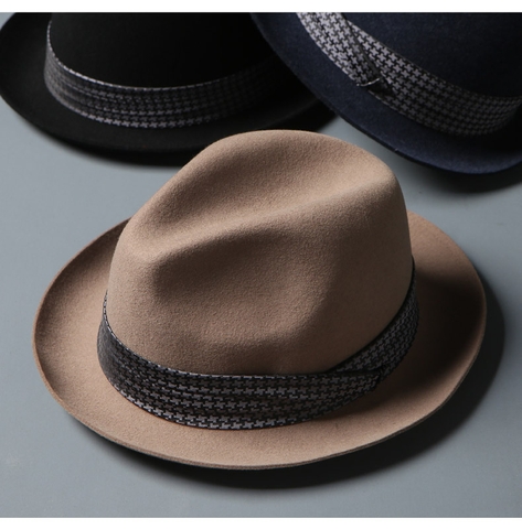 Mũ phớt nam lông cừu cao cấp hiệu MrDuck MP032