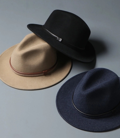 Mũ phớt len lông cừu hiệu Mr Duck vành 6.5cm MP039