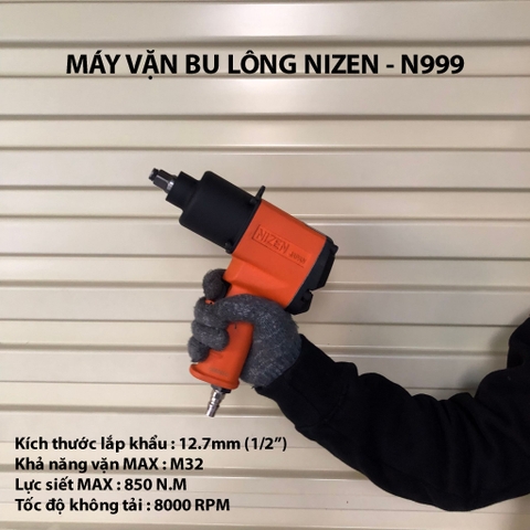 Súng vặn bulong Nizen 1/2 N-999 cam