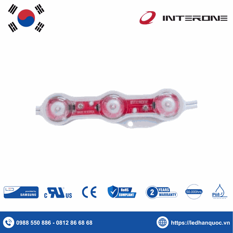 LED Module 3 bóng Interone-Z3U-V05-R-A6-072-2-SS2835