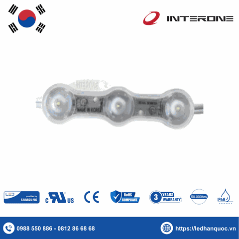 LED Module 3 bóng Interone-Z3U-V05-W-A7-100-1-6500K-SS2835