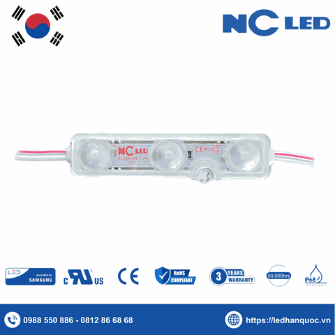 Module LED 3 bóng NC-ECO3S-LW2-RED (chip LED TC2835)