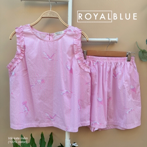 Đùi sát tay kate mềm, sọc hồng