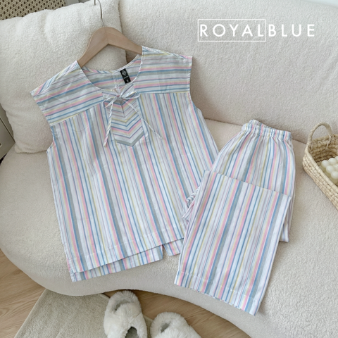 Ngố sát tay kate sọc, trắng hồng