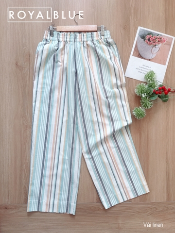 Quần suông tôn sáng ống 25cm, sọc màu