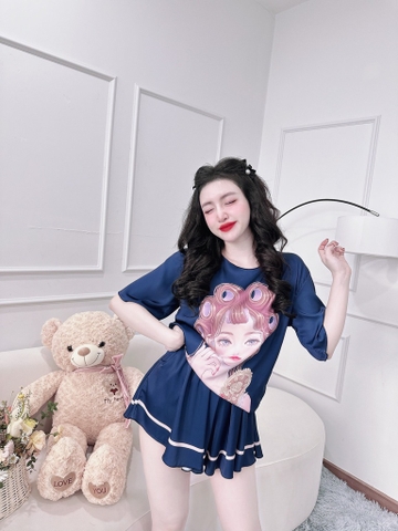 Đùi tay con latin xanh cô gái