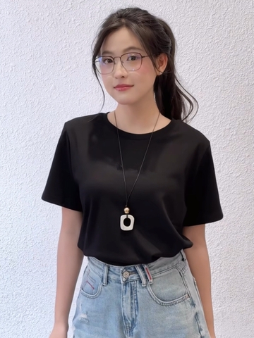 Áo thun cotton 4 chiều, đen