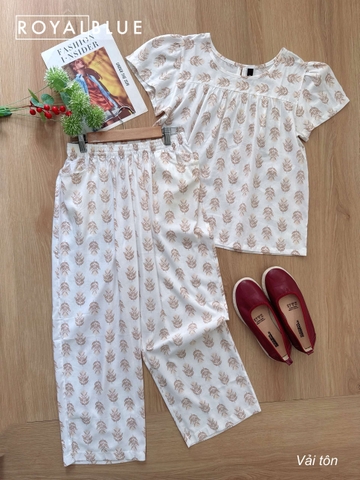 Bộ ngố tay con tôn, trắng kem