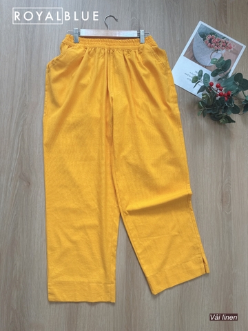 Quần baggy linen phong cách, cự dễ thương, vàng