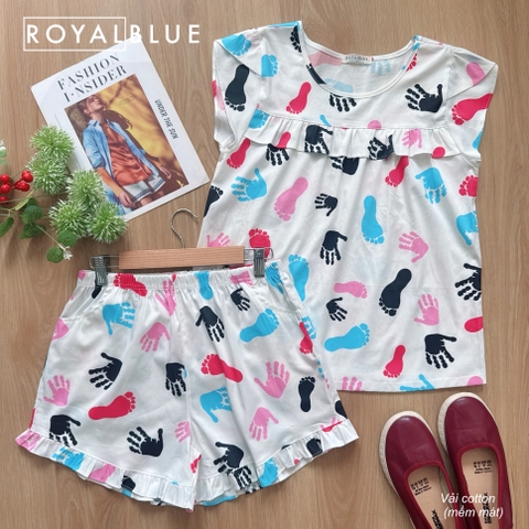 Đùi tay phồng cotton  xinh, kem bàn tay