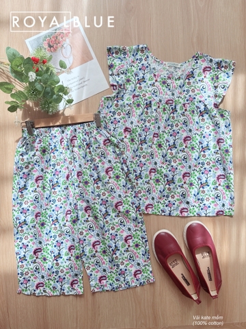 Lửng cánh tiên cotton nút, hoạ tiết