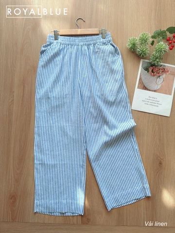 Quần suông tôn sáng ống 25cm, sọc xanh