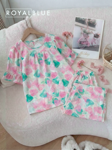 Bộ dài mango tay bèo, tim hồng