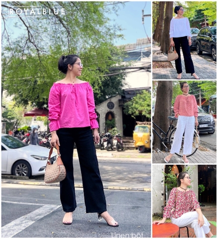 Áo trễ vai sắc màu xinh yêu