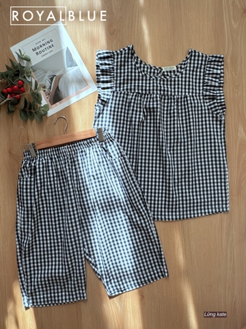 Lửng cánh tiên kate mềm, karo xanh đen
