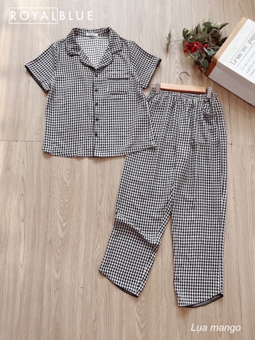 Ngố pijama mango karo đen