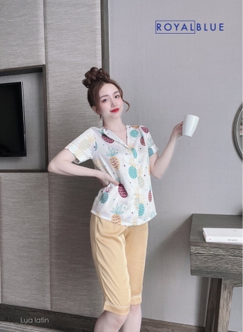 Lửng pijama trắng dứa